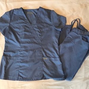 Two Scrub Tops and a pair of scrub bottoms